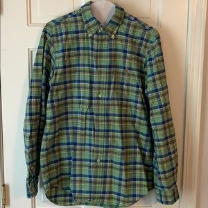 Ralph Lauren Green Plaid Button Down Long Sleeve Size Medium